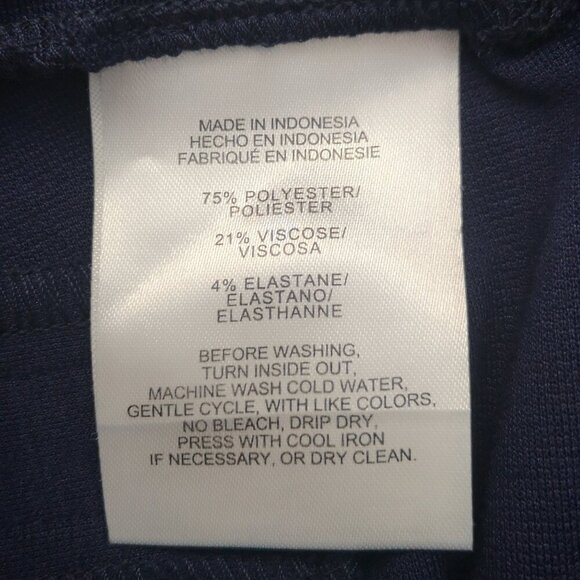 Jones New York Signature Ladies Size Large Navy Pull On Style Pants / Leggings - Picture 4 of 11